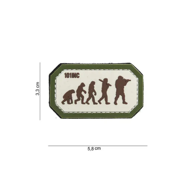 PATCH - TOPPA 3D IN PVC AIRSOFT EVOLUTION sabbia/verde 14071