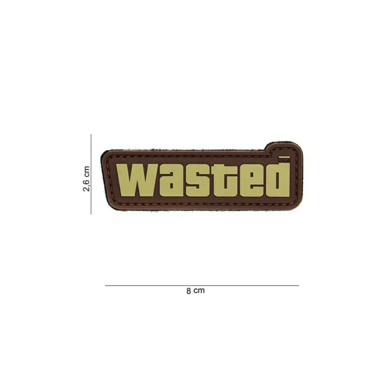 PATCH - TOPPA 3D IN PVC WASTED marrone consumato 14014