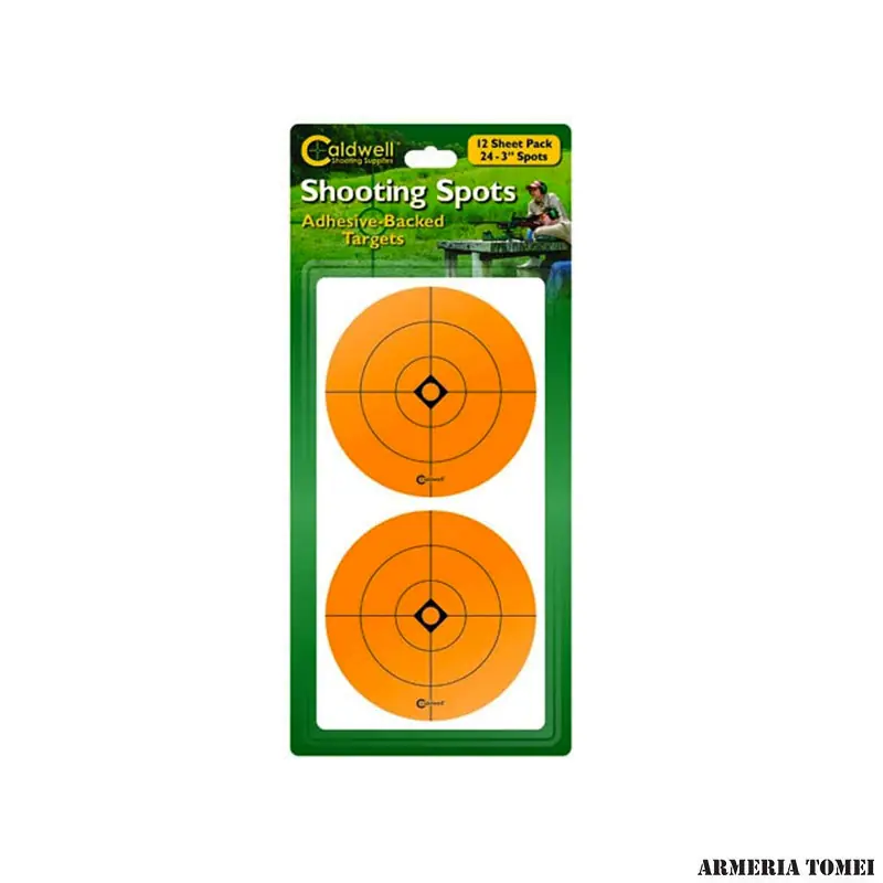 CALDWELL - ETICHETTA BERSAGLIO 3 " ORANGE CONF. 12PZ SHEET PACK