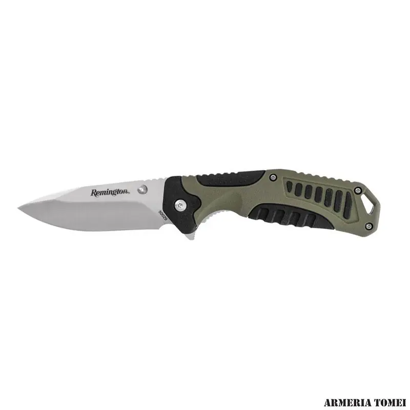 COLTELLO - REMINGTON - EDV NERO/VERDE C/LAMA INOX 8,2CM