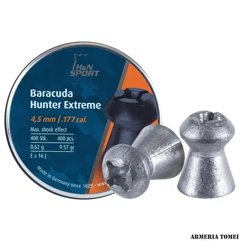 PALLINI ARIA COMPRESSA - H&N - BARACUDA HUNTER EXTREME 4.50 MM / 0,62 G / 9.57 GR (400 PZ)