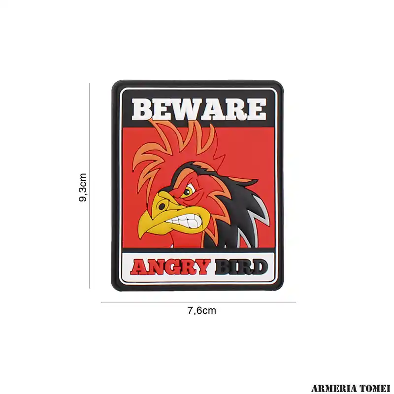 PATCH - 3D PVC BEWARE ANGRY BIRD 5121