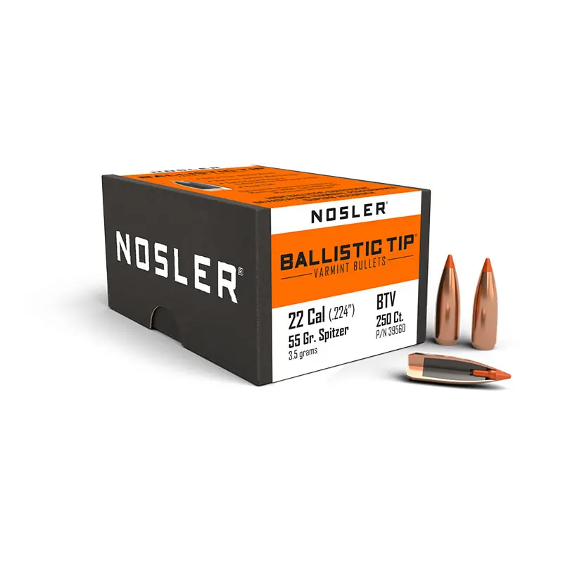 PALLE - NOSLER - BALLISTIC TIP 22 caliber (.224 ") Spitzer 55gr (3.6 grams) (250pz)