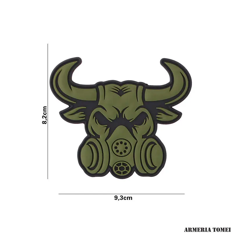 PATCH - 3D PVC GASMASK BULL VERDE 3129