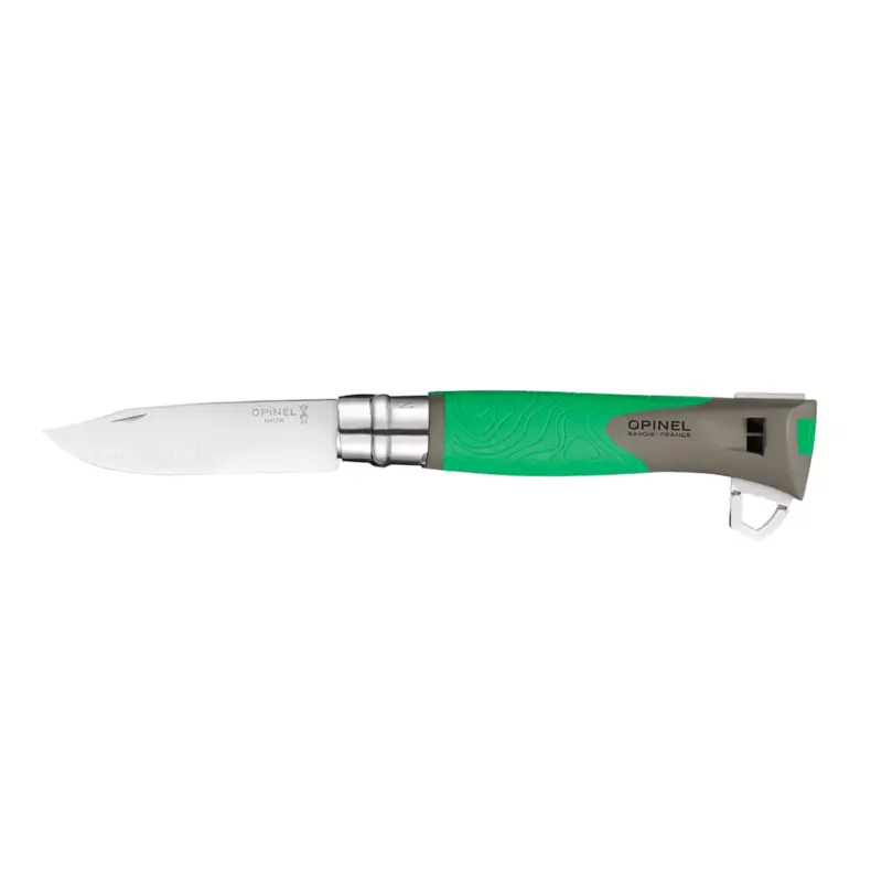 COLTELLO - OPINEL - EXPLORE N°12 INOX C/RIMUOVI ZECCHE "VERDE "