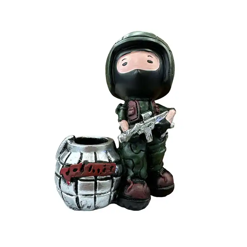 STATUETTA SOLDATO AMERICAN CORPS BOMBA 16CM