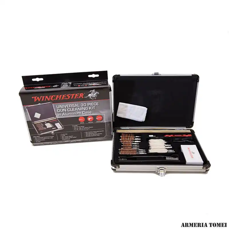 WINCHESTER - UNIVERSAL 30 PIECE GUN CLEANING KIT IN ALUMINUM CASE
