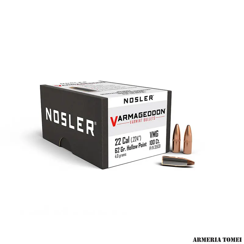 NOSLER - PALLE - VARMAGEDDON 22 caliber (.224 ") FBHP 62grain (4.0grams) (100pz)