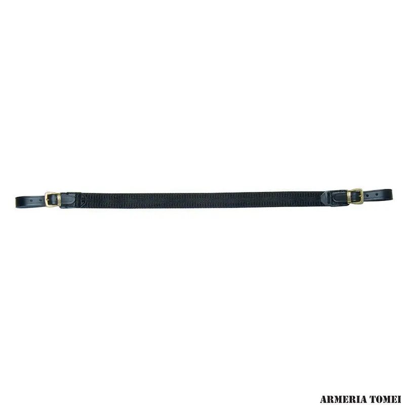 RADAR - BRETELLA IN NASTRO ELASTICO GOMMATO MM.30 CON ATTACCHI IN CUOIO DI 25