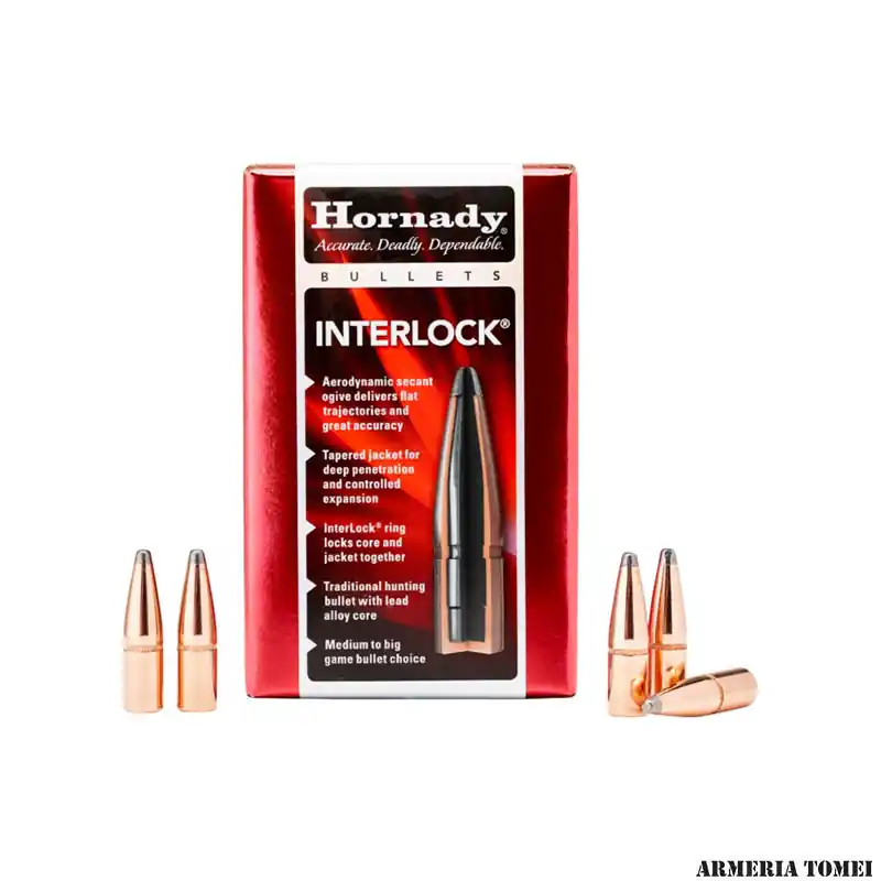 PALLE DA RICARICA - HORNADY - 30 Cal .308 180 gr InterLock® RN - 3075 (100 PZ)