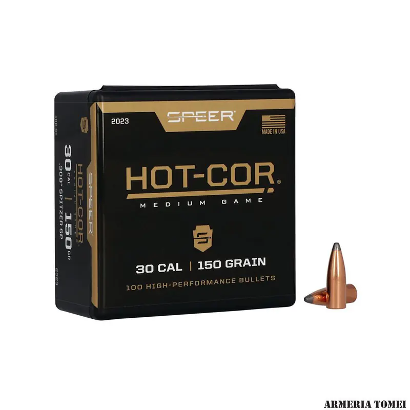 PALLE - SPEER - HOT-COR 30 CAL 150GR .308 " SPITZER SP (100 PZ)