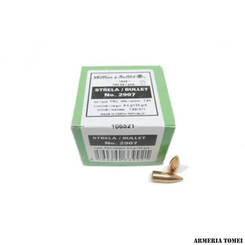 PALLE DA RICARICA - SELLIER & BELLOT - 7,62 (7,92/.311) - 8,0G / 124GR FMJ (100PZ) -2907