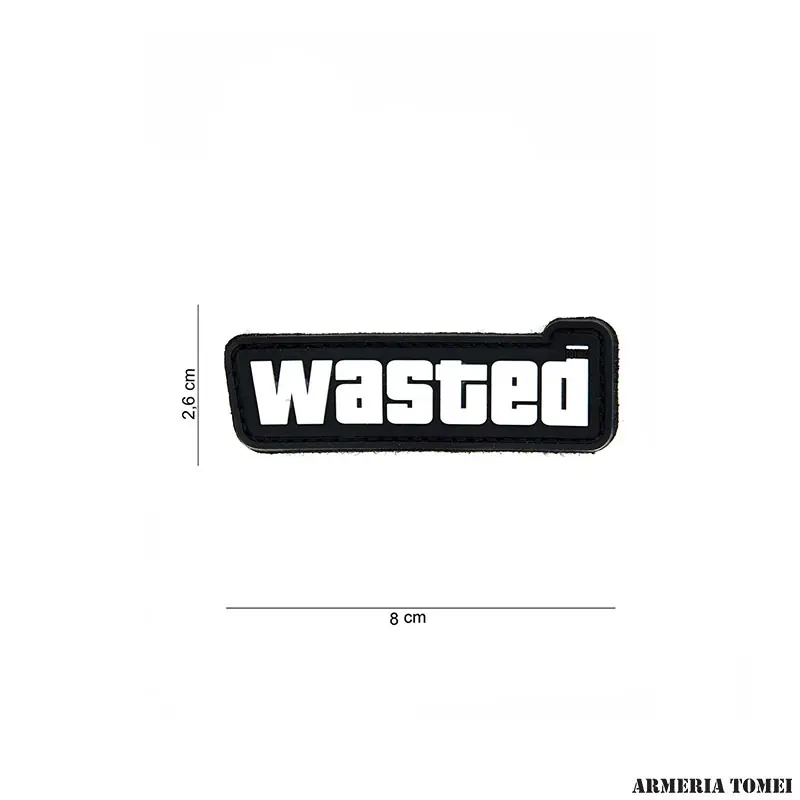 PATCH - 3D PVC WASTED BLACK/WHITE 14013