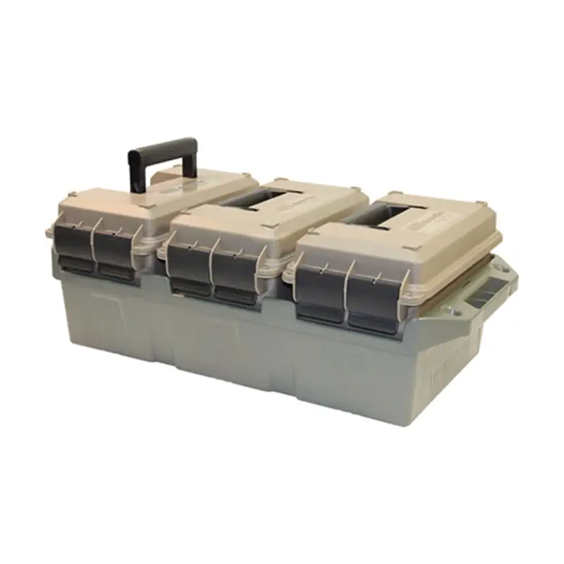 MTM CASE GUARD - 3-CAN AMMO CRATE Green Army