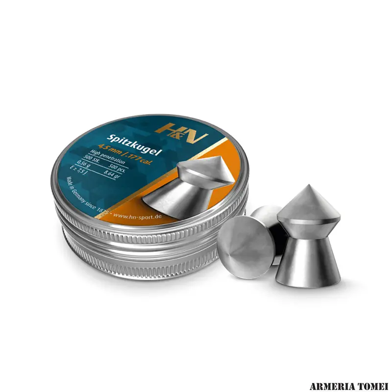 PALLINI ARIA COMPRESSA - H&N SPITZKUGEL 4,5MM / .177 CAL 0,56g 8.64gr (500pz)