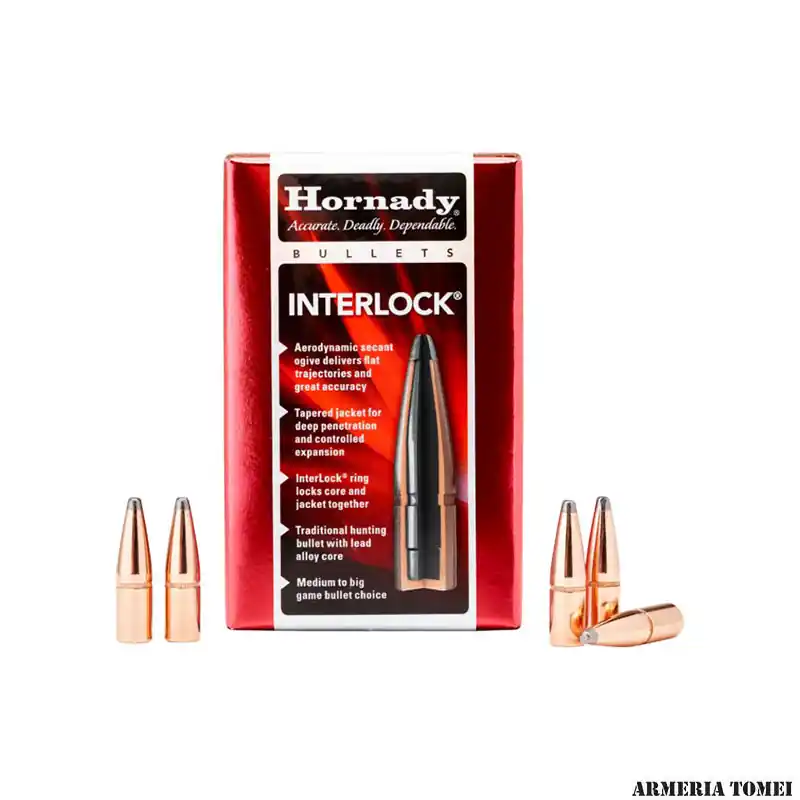 PALLE DA RICARICA - HORNADY INTERLOCK 308 " 165GR SP (100 PZ)