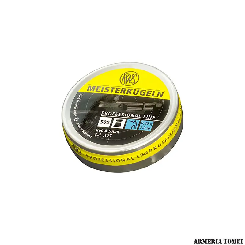 RWS - MEISTERKUGELN PROFESSIONAL LINE 0,45g 7.0gr cal. 4,5mm .177 HIGH VELOCITY (500 PZ)