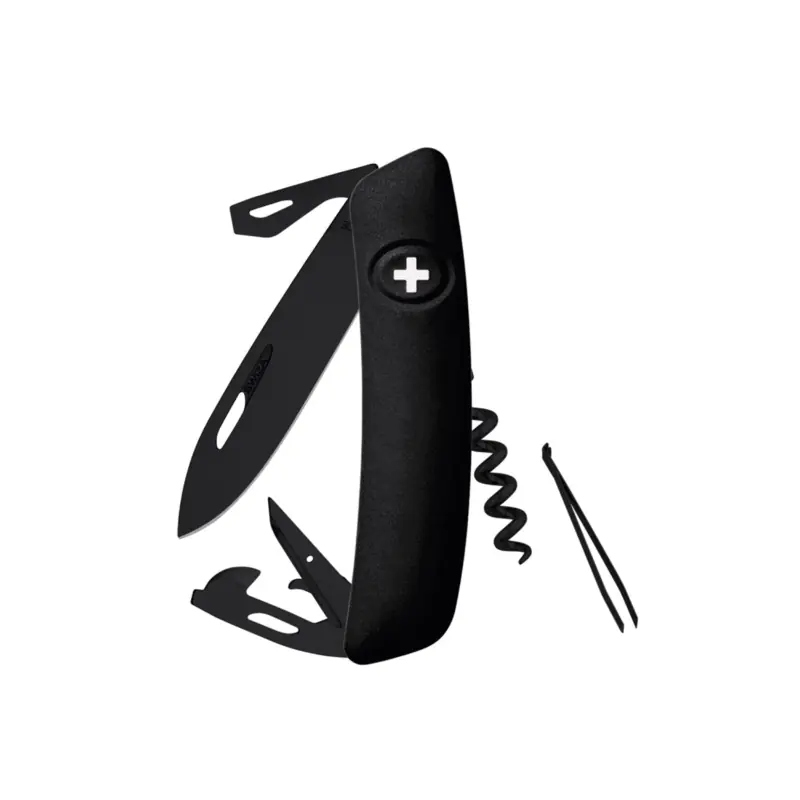 COLTELLINO SVIZZERO - SWIZA - D03 ALL BLACK, NOIR