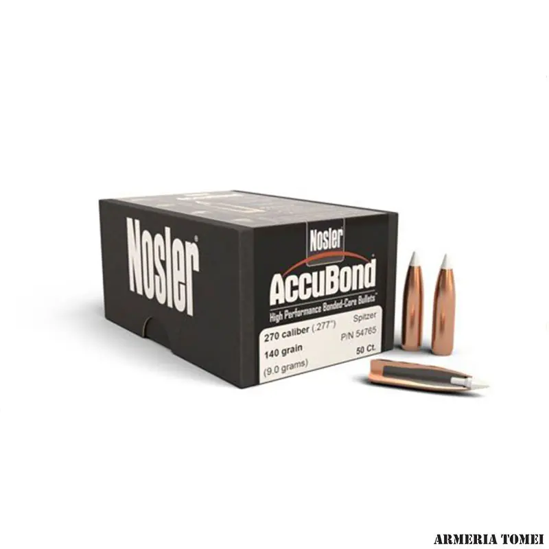 PALLE - NOSLER - ACCUBOND 270 CAL. .277 " SPITZER 140GR CONF. 50 PZ.