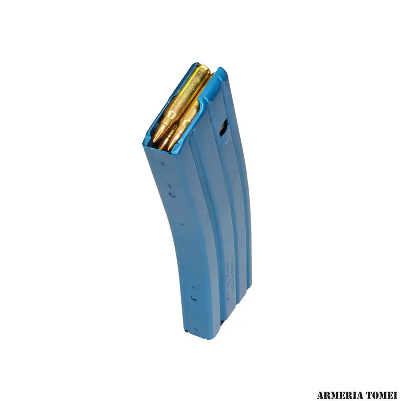 CARICATORE - DURAMAG Caricatore Speed AR15 .223R./5.56 Inf. 30 colpi, Anod. Blu, T360, Elevatore Nero, Molla Everflex
