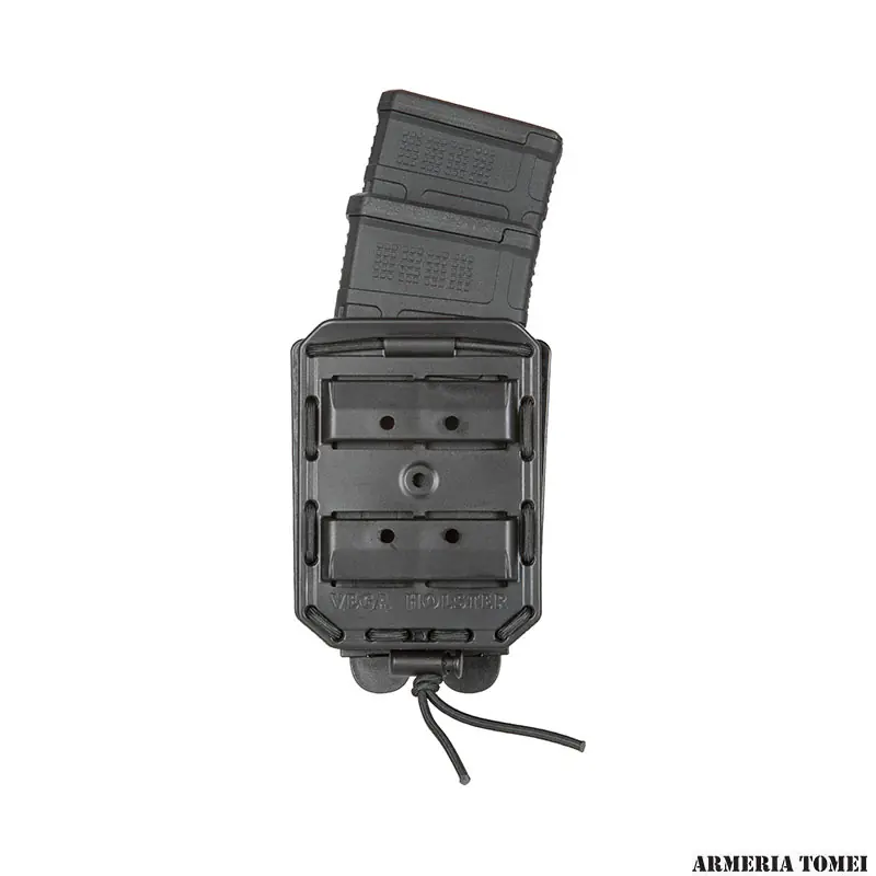 VEGA HOLSTER - 8BL04 PORTACARICATORE DOPPIO IN POLIMERO REGOLABILE CON ELASTICO TUBOLARE