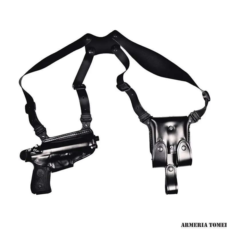 VEGA HOLSTER - OK118 FONDINA PELLE MULTIUSO ASCELLARE E CINTURA CON KIT DOPPIO CARICATORE PER WALTHER P99