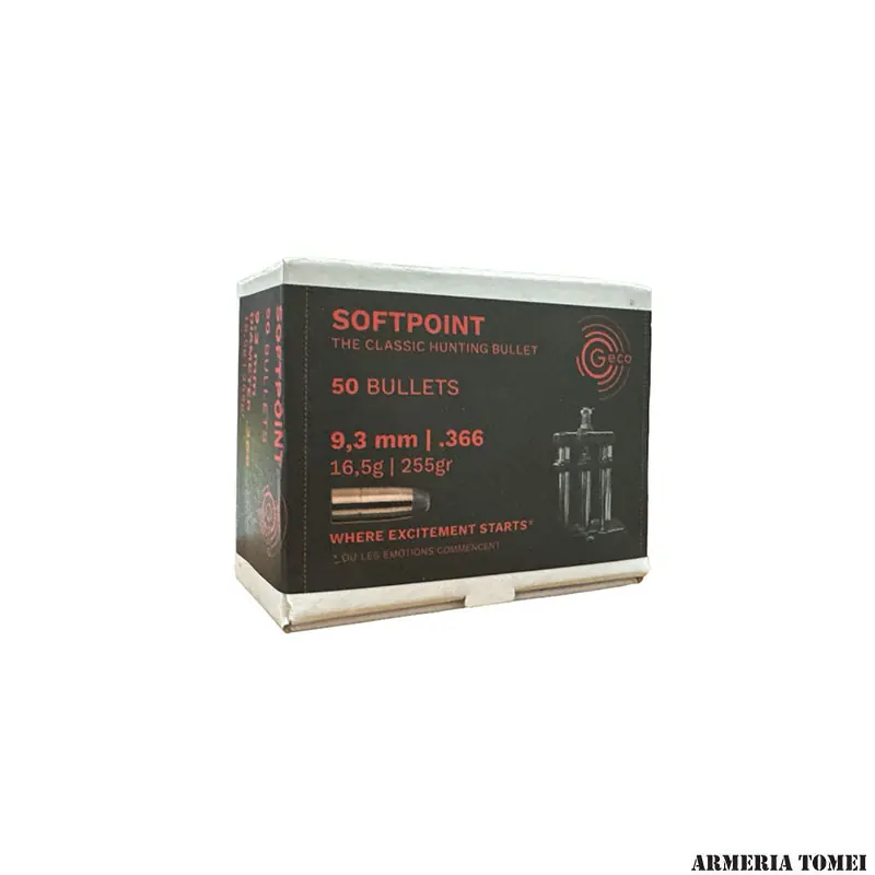 PALLE DA RICARICA - GECO - SOFTPOINT 9,3mm .366 16,5g 255gr (50pz)