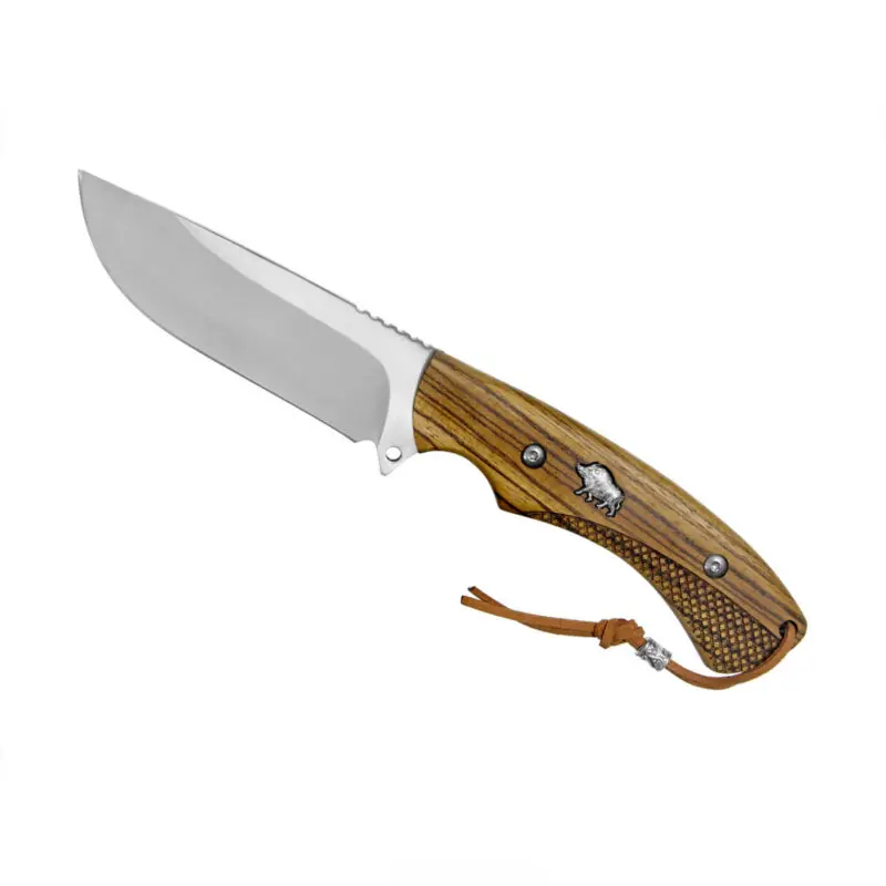 ALBAINOX - COLTELLO CINGHIALE WILD BOAR HUNTING KNIFE LEATHER SHEATH