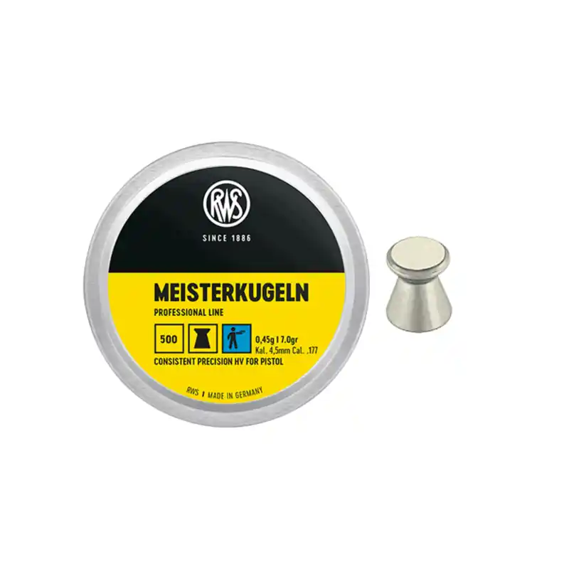 RWS - MEISTERKUGELN PROFESSIONAL LINE 0,45g 7.0gr cal. 4,5mm .177 (500 PZ)