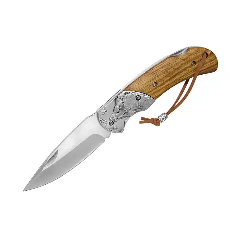 ALBAINOX - COLTELLO CHIUDIBILE MANICO LEGNO CINGHIALE LAMA CM 9,5