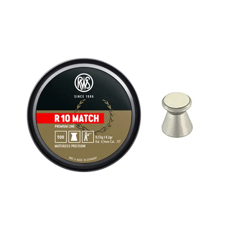 RWS - R 10 MATCH PREMIUM LINE 4,5MM 0,53G/8.2GR (500 PZ)