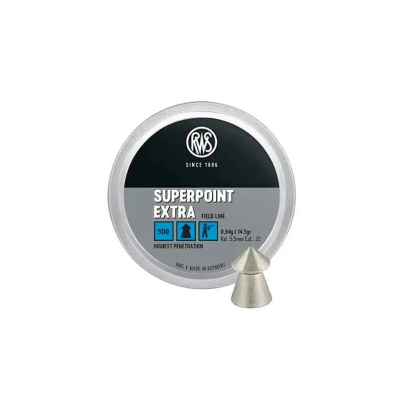 RWS - SUPERPOINT EXTRA Field Line 0,94g 14.5gr cal 5,5mm (.22) (250PZ)