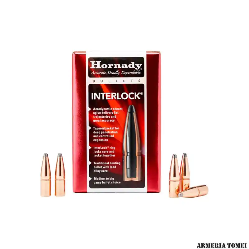 PALLE DA RICARICA - HORNADY - 45 Cal .458 " 300 gr HP INTERLOCK (50 PZ)