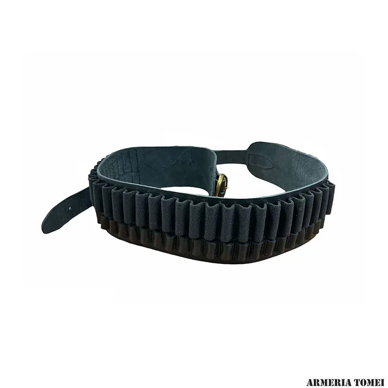 CBC PRODUCTION - CARTUCCERA PELLE NERA CARABINA 30 CELLE