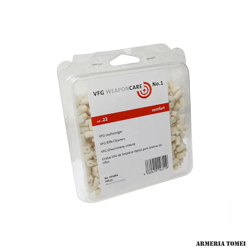 VFG WEAPONCARE - FELTRINI CAL. 5,5MM-.22 CONF. 500 PZ.