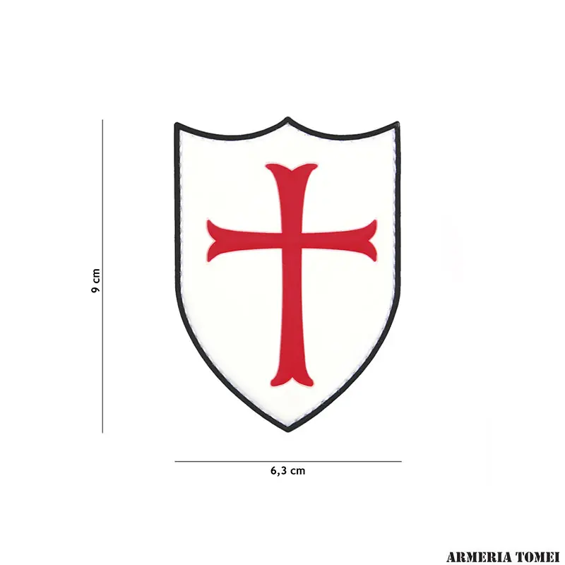 PATCH - 3D PVC SCUDO CROCIATO BIANCA 20027