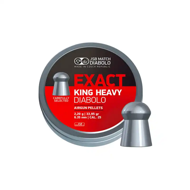 JSB MATCH - EXACT KING HEAVY DIABLO 2,20g 33,95gr 6.35mm CAL .25 300pz M 72/09