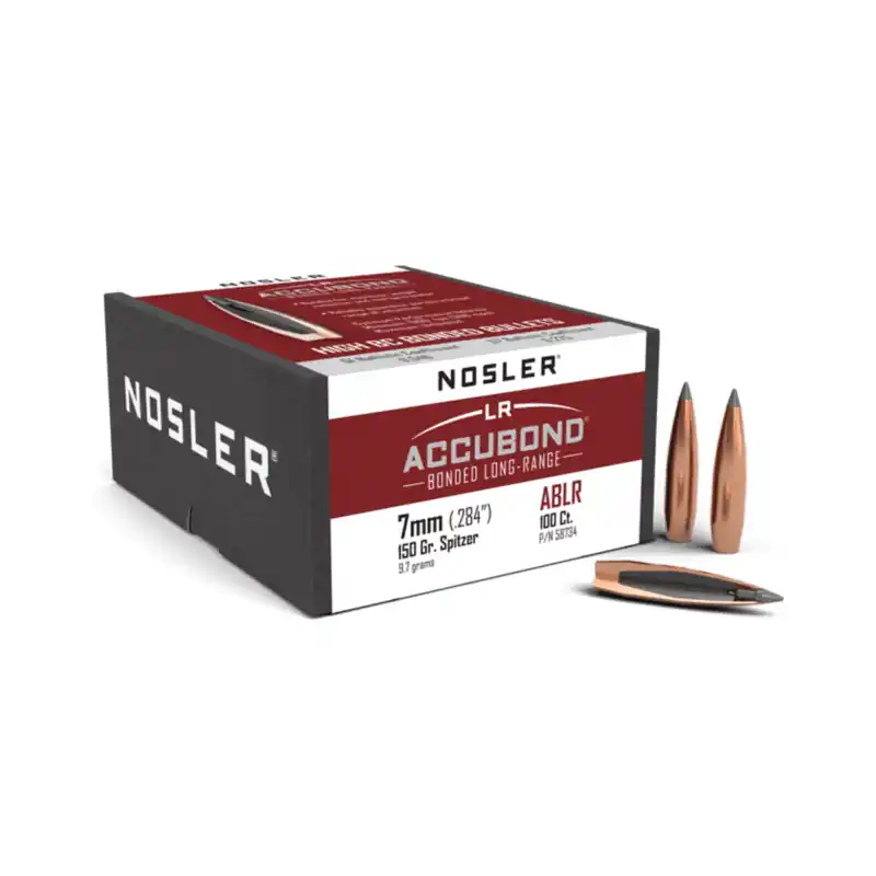 PALLE - NOSLER - LR ACCUBOND 7mm (.284 ") ABLR 150gr Spitzer (9.7grams) (100pz)