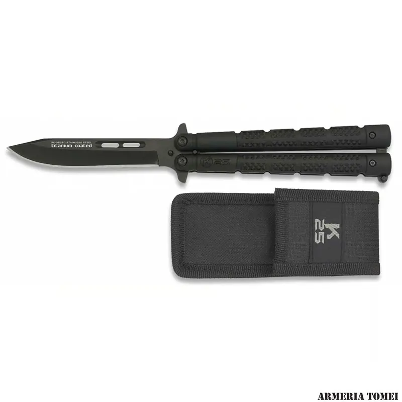 COLTELLO - RUI K25 BUTTERFLY K25 NERO LAMA 10