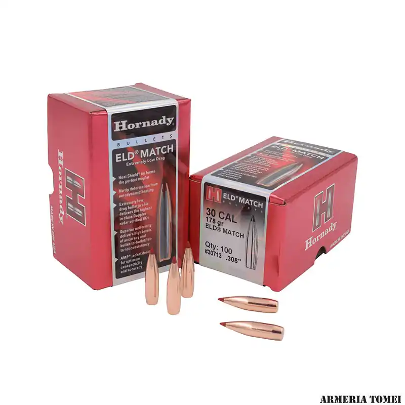 PALLE DA RICARICA - HORNADY - 30 Cal .308 178 gr ELD® Match (100 PZ)
