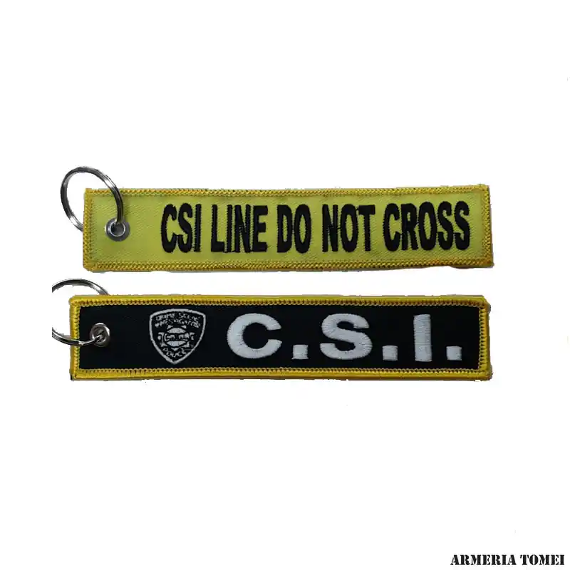 CSI - LINE DO NOT CROSS - PORTACHIAVI IN STOFFA RICAMATO