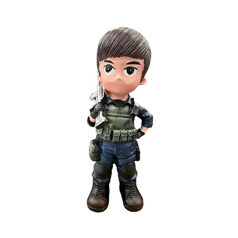 STATUETTA SOLDATO AMERICAN CORPS SOLDIER BLUE 16CM