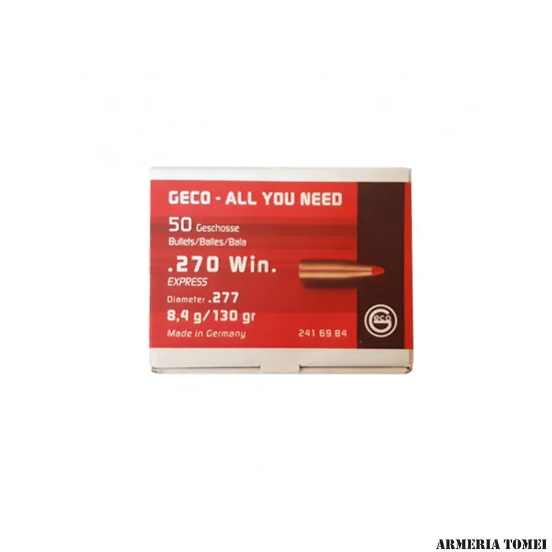 PALLE DA RICARICA - GECO - EXPRESS .270 WIN (.277) 8,4g/130gr (50pz)