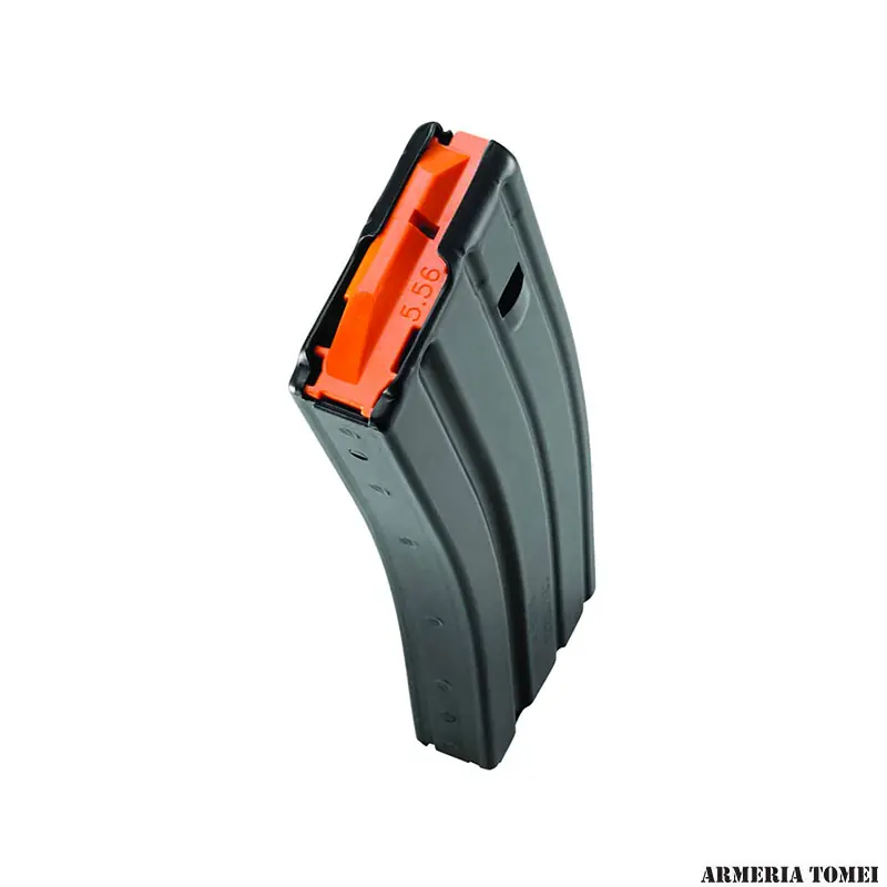 CARICATORE - DURAMAG Caricatore SS AR15 .223R./5.56, Acciaio Inox, Inf. 30 colpi, T360 Nero, Elevatore Arancione, Molla Everflex