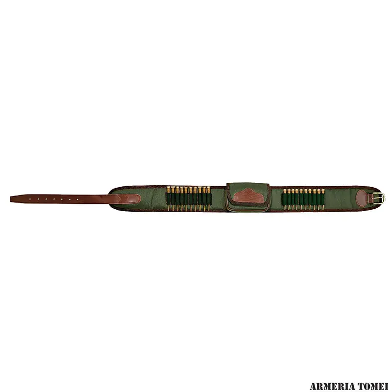 CARTUCCERA IN CORDURA DUPONT PER CARABINA ELASTICA 20 CELLE CON BORSELLINO