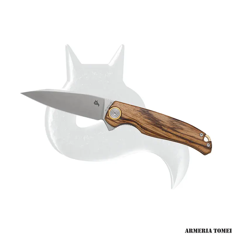 BLACKFOX - ARGUS FOLDING KNIFE ZEBRA WOOD HANDLE