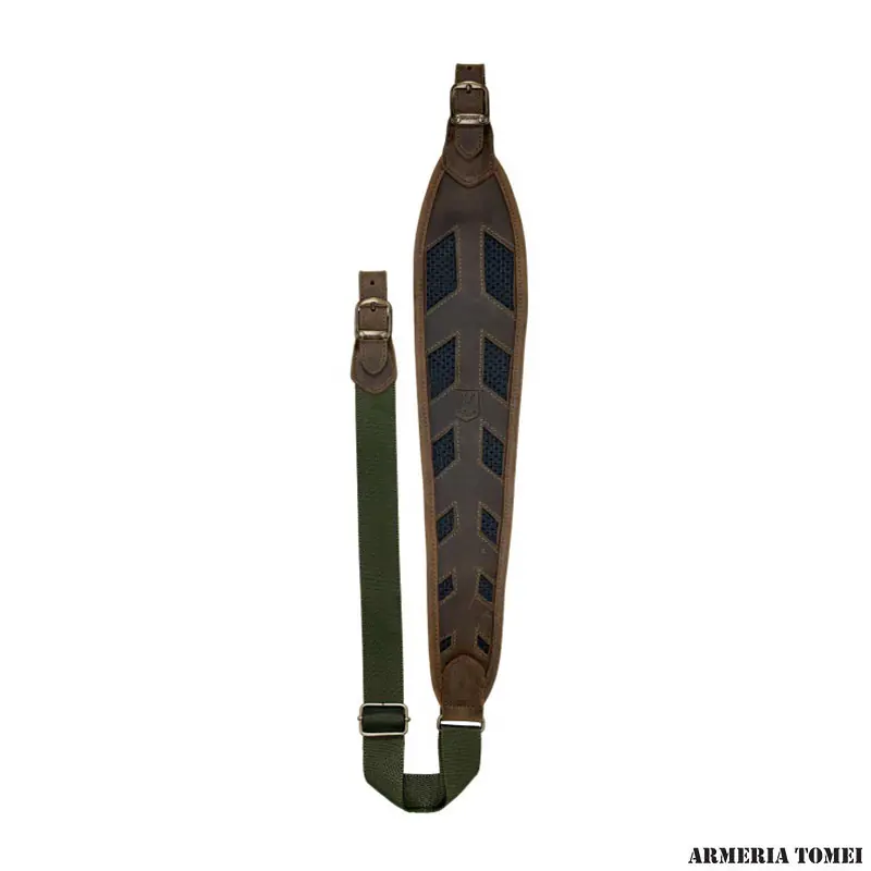 RISERVA - TRACOLLA CARABINA IN PELLE VINTAGE E RETE MARRONE