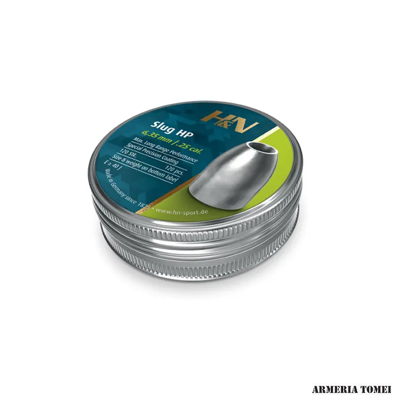 PALLINI ARIA COMPRESSA - H&N SLUG HP 6,35mm/.25 cal 36gr>40J(120pz)