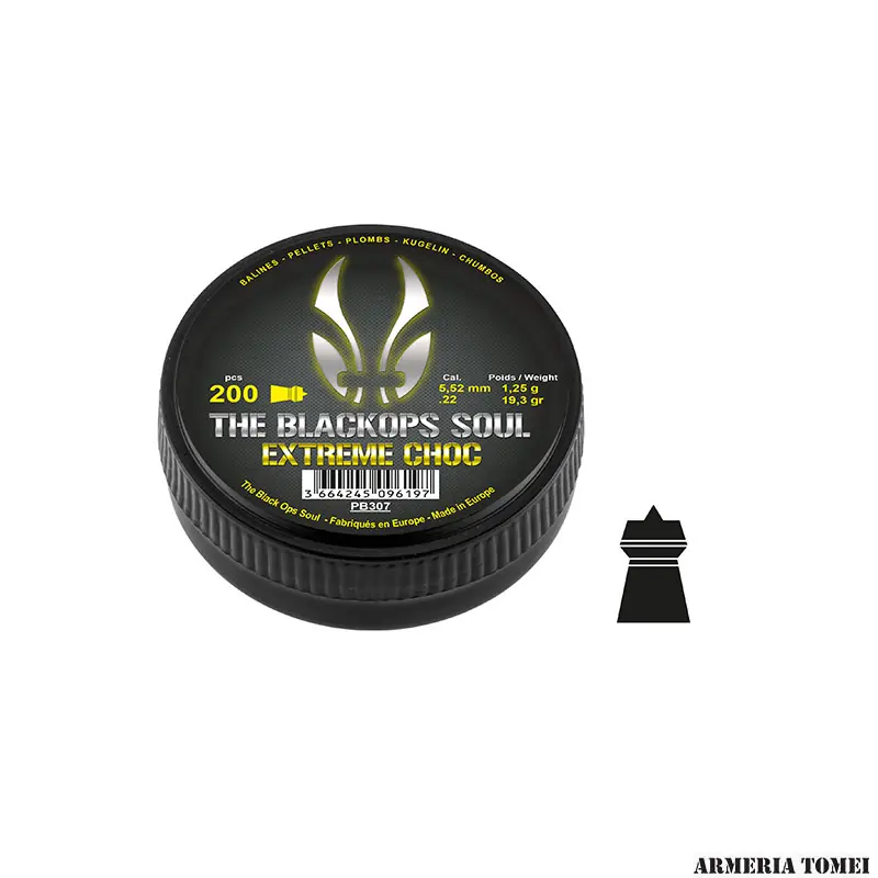 BLACKOPS - SOUL EXTREME CHOC 5,5mm (.22) 1,25g / 19,3gr (200pz)