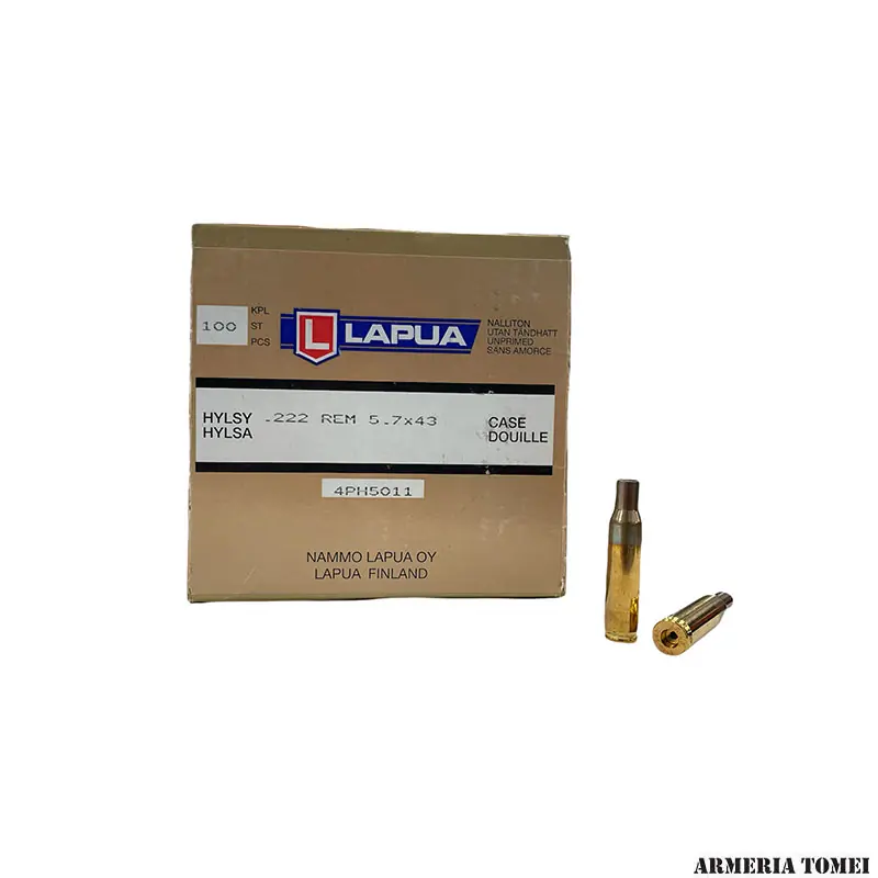 LAPUA - BOSSOLI CAL .222 REM 5.7x43 (100 PZ.)